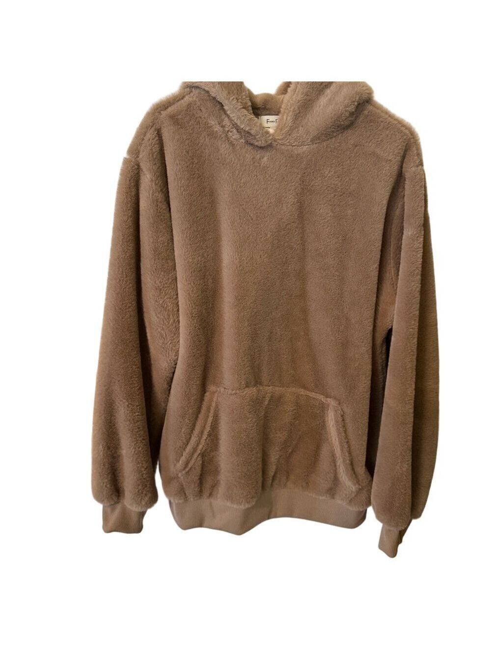 Cozy Tan Fleece Hoodie NWOT